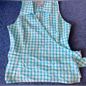 Lilly Pulitzer Top Blue Gingham 12